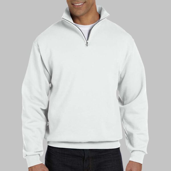 Adult NuBlend® Quarter-Zip Cadet Collar Sweatshirt Thumbnail